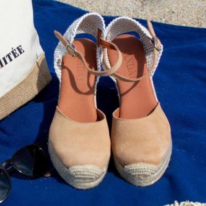 Espadrilles à Talons Compensés Milady Camel