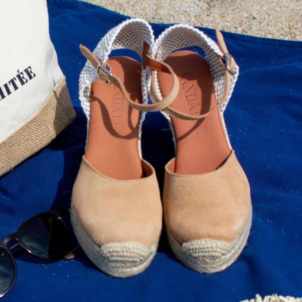 Espadrilles à Talons Compensés Milady Camel