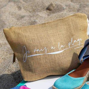 Pochette en Jute Naturel La Plage