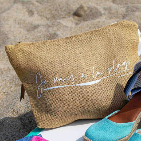 Pochette en Jute Naturel La Plage