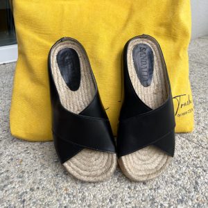 Espadrille Mule en Jute naturel Sandaliak Noir