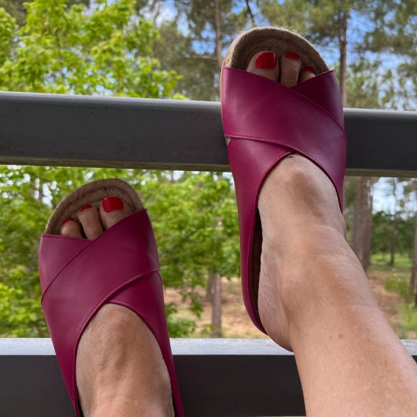 Espadrille Mule en Jute Naturel Sandaliak Fuschia – Image 2